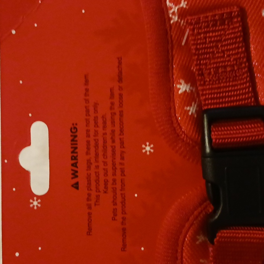 Red Snowflake Pet Harness. NWT XL - Picture 9 of 10